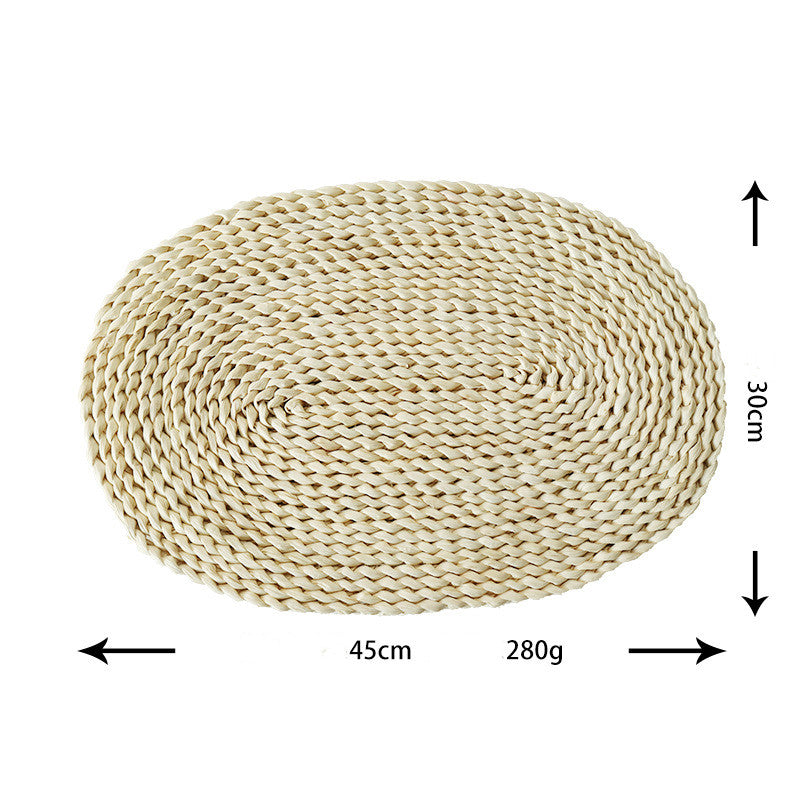 Handwoven Natural Fiber Table Mat – Rustic Dining Decor