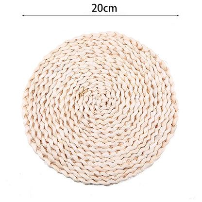 Handwoven Natural Fiber Table Mat – Rustic Dining Decor