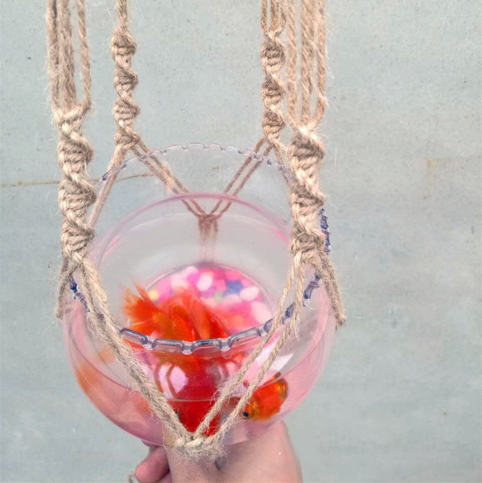 Hanging Plant Net Bag – Decorative Flower Pot Holder
