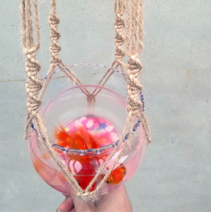 Hanging Plant Net Bag – Decorative Flower Pot Holder