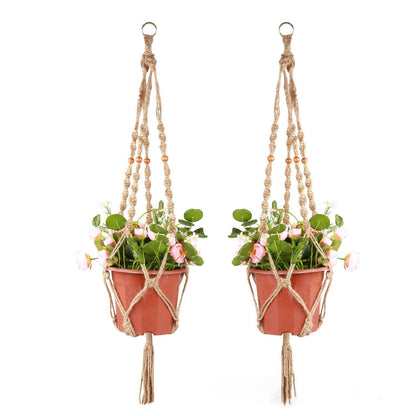 Hanging Plant Net Bag – Decorative Flower Pot Holder