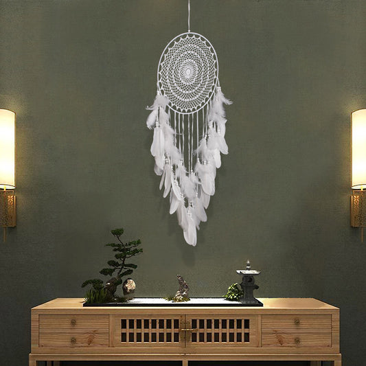 Elegant Feather Dream Catcher Strap – Rustic Wedding & Event Decor