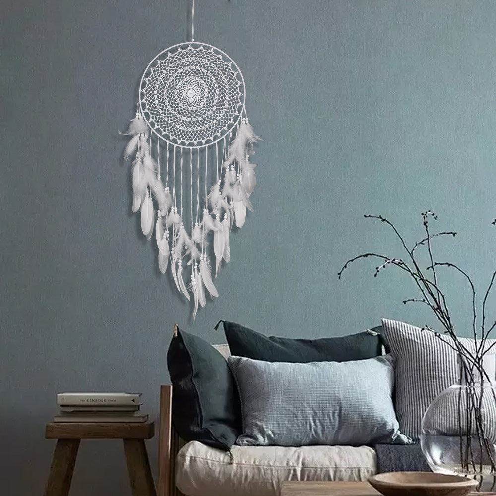 Elegant Feather Dream Catcher Strap – Rustic Wedding & Event Decor