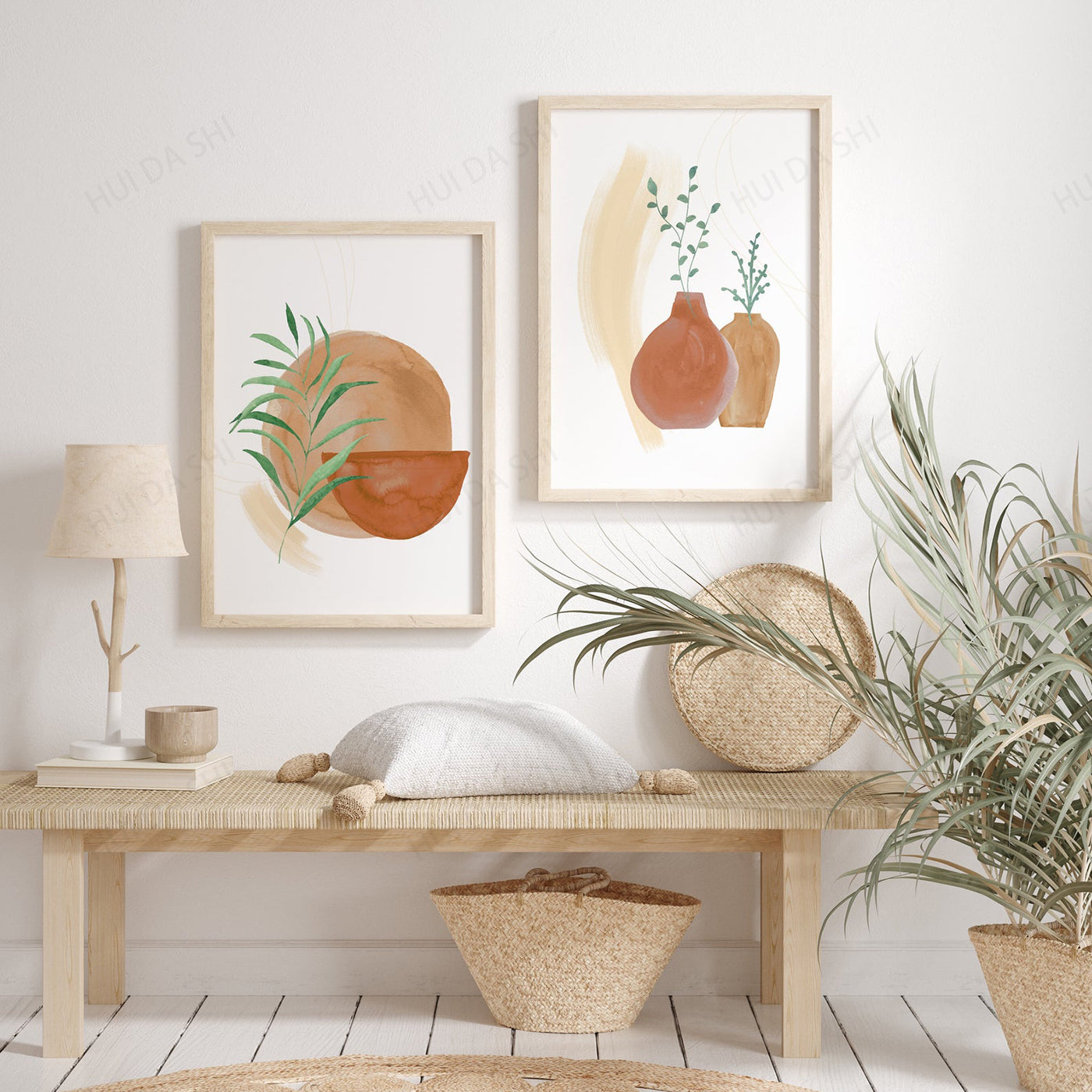 Bohemian Canvas Wall Art – Modern Abstract Painting for Stylish Home Décor