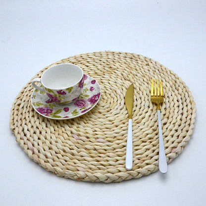 Handwoven Natural Fiber Table Mat – Rustic Dining Decor