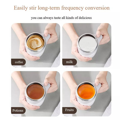 Rechargeable Self-Stirring Magnetic Coffee Mug – Automatic Mixing Cup for Coffee, Milkshakes & Protein Drinks