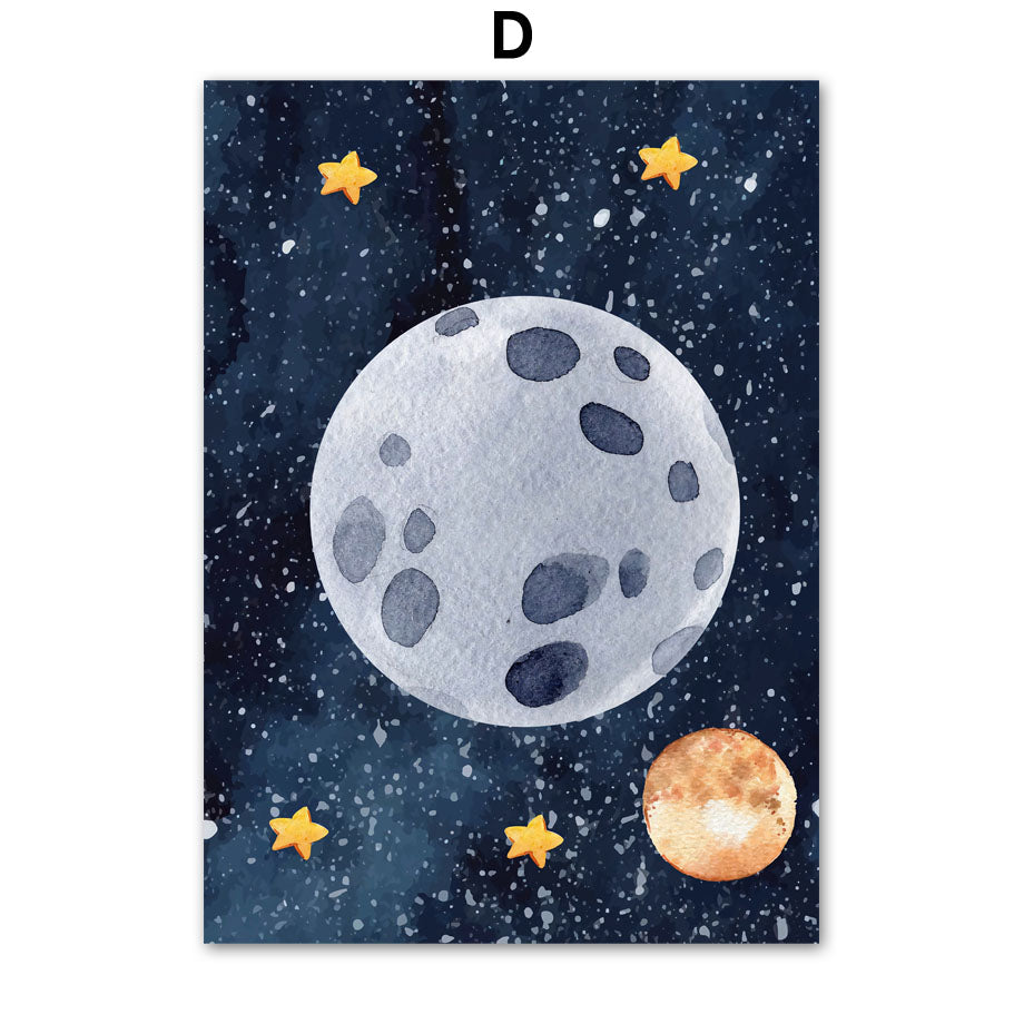 Cosmic Dream Astronaut Canvas Wall Art – Modern Space Decor