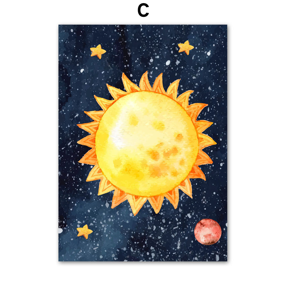 Cosmic Dream Astronaut Canvas Wall Art – Modern Space Decor