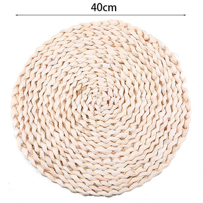 Handwoven Natural Fiber Table Mat – Rustic Dining Decor