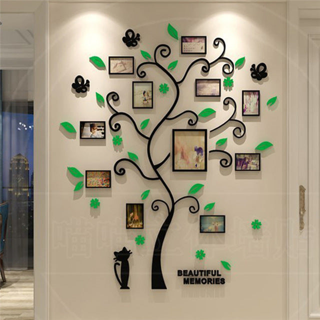 Family Tree Photo Frame Wall Sticker – Decorative Memory Display Wall Art