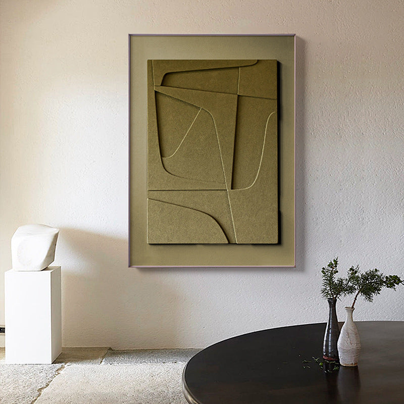 3D Geometric Morandi Abstract Canvas Wall Art – Minimalist Silent Elegance