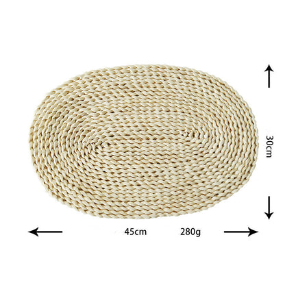 Handwoven Natural Fiber Table Mat – Rustic Dining Decor