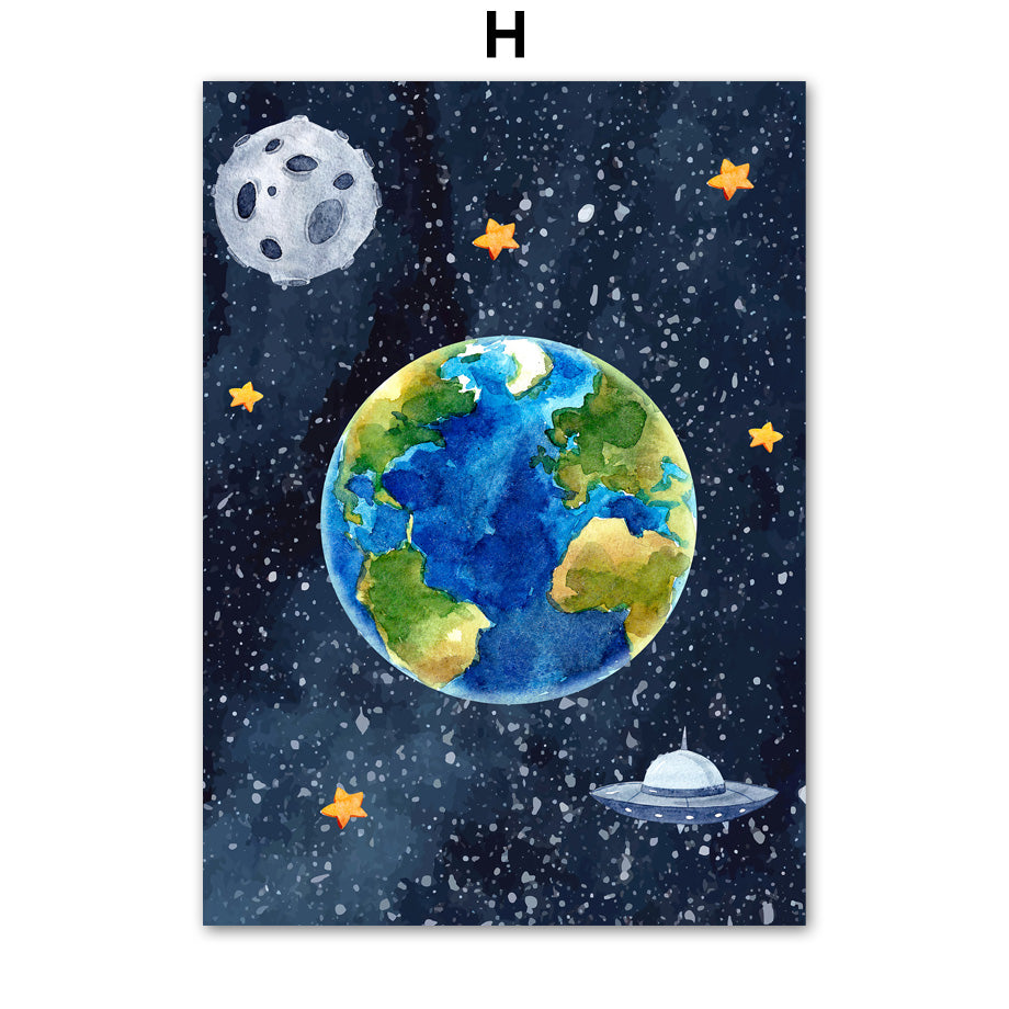 Cosmic Dream Astronaut Canvas Wall Art – Modern Space Decor