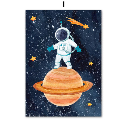 Cosmic Dream Astronaut Canvas Wall Art – Modern Space Decor