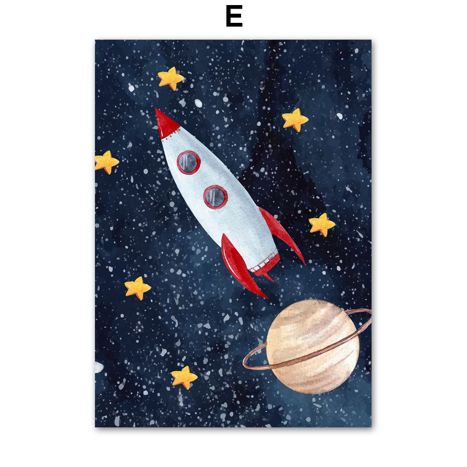 Cosmic Dream Astronaut Canvas Wall Art – Modern Space Decor