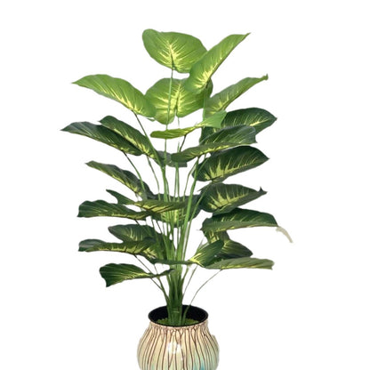 Simulation Green Plant Wall Decoration – Turtle Leaf Round Beam Design