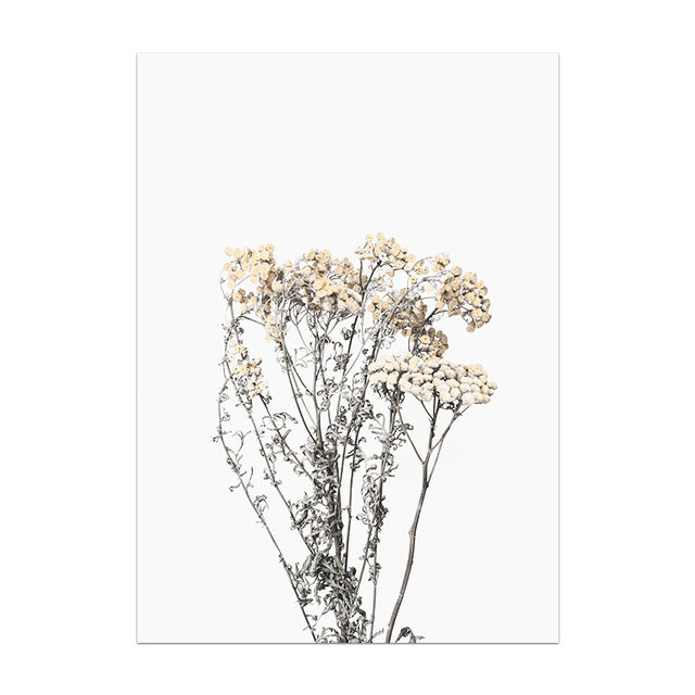 Modern Nordic Plant Wall Art – Elegant Botanical Canvas