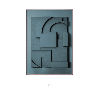 3D Geometric Morandi Abstract Canvas Wall Art – Minimalist Silent Elegance
