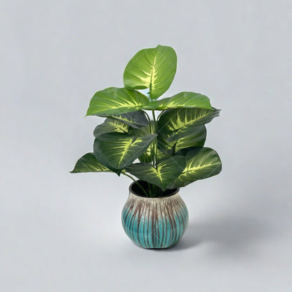 Simulation Green Plant Wall Decoration – Turtle Leaf Round Beam Design